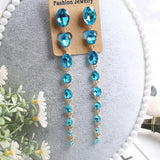 AB Crystal Rhinestone Drop Earrings for Women