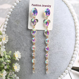 AB Crystal Rhinestone Drop Earrings for Women