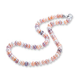 Natural Freshwater Pearl Necklace High Luster 925 Silver Jewelry