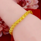 Real 14k Jewelry Adjustable Charm Bracelet Wedding Bangles