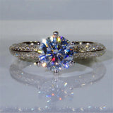 Tibetan Silver Zircon Wedding Band for Women