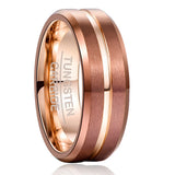 Promise Wedding Tungsten Ring for Men Women Rose Classic Couple Rings