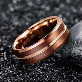 Promise Wedding Tungsten Ring for Men Women Rose Classic Couple Rings