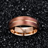 Promise Wedding Tungsten Ring for Men Women Rose Classic Couple Rings
