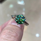 0.5ct 5.0mm Green Moissanite Real Aquamarine Loose Stone