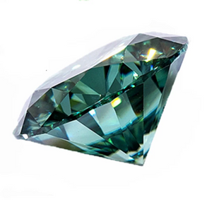 0.5ct 5.0mm Green Moissanite Real Aquamarine Loose Stone