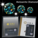 0.5ct 5.0mm Green Moissanite Real Aquamarine Loose Stone