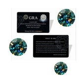 0.5ct 5.0mm Green Moissanite Real Aquamarine Loose Stone