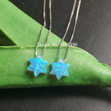925 Silver Hamsa Opal Necklace with Gift Star & Cross Pendant