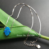 925 Silver Hamsa Opal Necklace with Gift Star & Cross Pendant