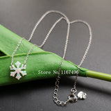 12mm Sterling Silver Snowflake Opal Necklace for Women