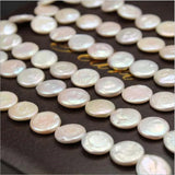 10Pcs Flat Round Natural Freshwater Pearl Ear Jewelry Beads