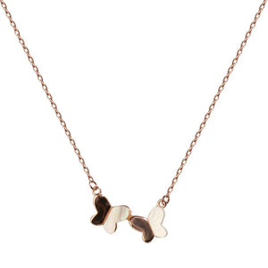 S925 Sterling Silver Tiny Butterfly Pendant Necklace