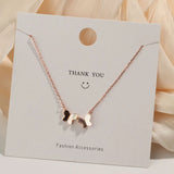 S925 Sterling Silver Tiny Butterfly Pendant Necklace