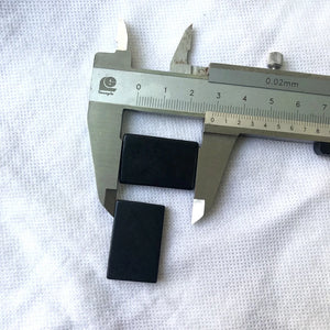 100% Natural Shungite Bead Pendant, Rectangle Healing Pendant