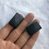 100% Natural Shungite Bead Pendant, Rectangle Healing Pendant