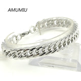 316L Stainless Steel Bracelet Men Chain Bangles Jewelry Gift HZB030