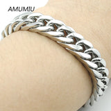 316L Stainless Steel Bracelet Men Chain Bangles Jewelry Gift HZB030