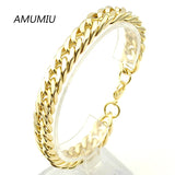 316L Stainless Steel Bracelet Men Chain Bangles Jewelry Gift HZB030