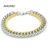 316L Stainless Steel Bracelet Men Chain Bangles Jewelry Gift HZB030