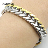 316L Stainless Steel Bracelet Men Chain Bangles Jewelry Gift HZB030