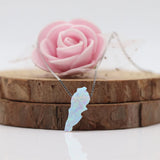 925 Silver Green Opal Lebanon Map Necklace For Women