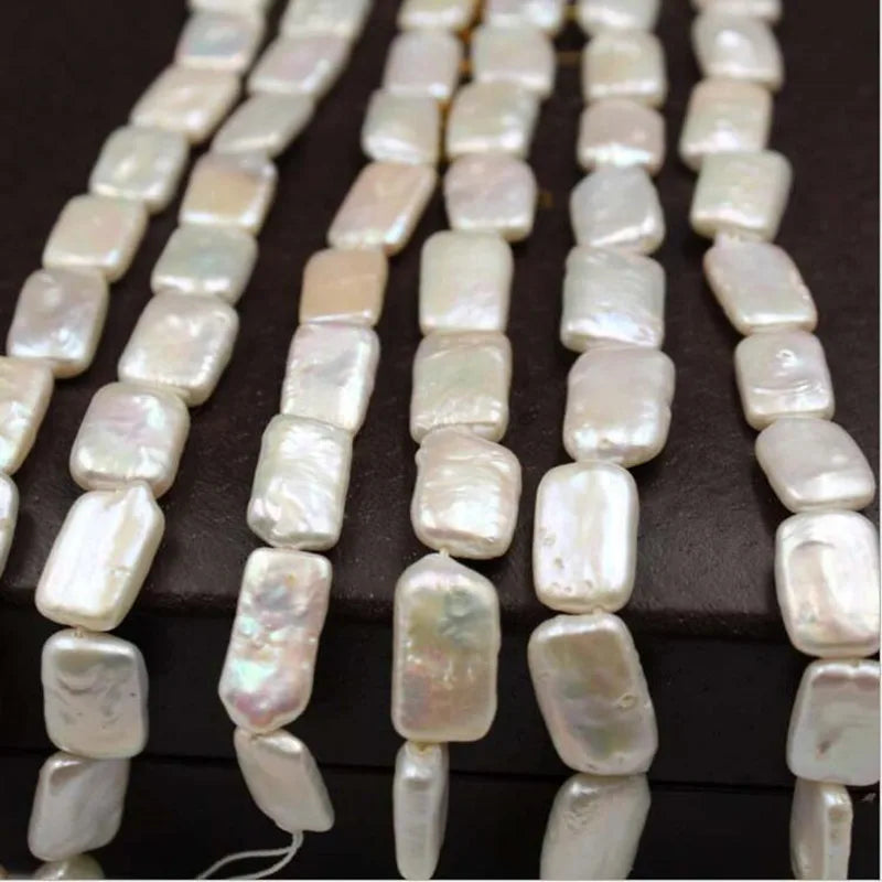 8Pcs 9*17MM AA Natural Freshwater Pearl Strand Ear Beads