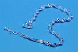 925 Silver Anklet Wave Bracelet Women's Jewelry Girls Birthday