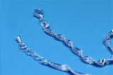 925 Silver Anklet Wave Bracelet Women's Jewelry Girls Birthday