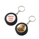 Promotion Corporate Logo Photo Tape Measure Keychain