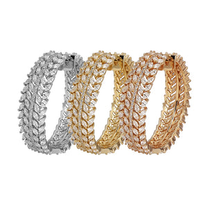 Crystal Hoop Earrings for Women - Wedding Prom Jewelry