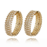 Crystal Hoop Earrings for Women - Wedding Prom Jewelry