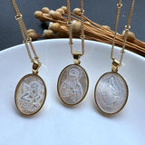 Natural Holy Spirit & Grace Mother Pearl Necklace for Women