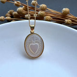 Natural Holy Spirit & Grace Mother Pearl Necklace for Women