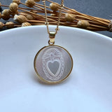 Natural Holy Spirit & Grace Mother Pearl Necklace for Women