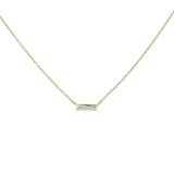 Opal Bar Charm Necklace 925 Sterling Silver Geometric Women Jewelry