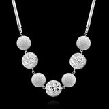 Silver Plated Necklace 7 Ball Meet Necklace SMTN680