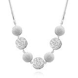 Silver Plated Necklace 7 Ball Meet Necklace SMTN680