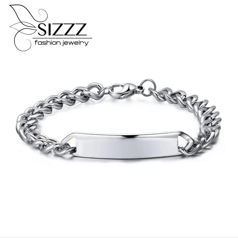 Stainless Steel ID Bracelets Bangles - Never Fade