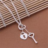925 Sterling Silver Charms Necklace High-quality Jewelry Wedding