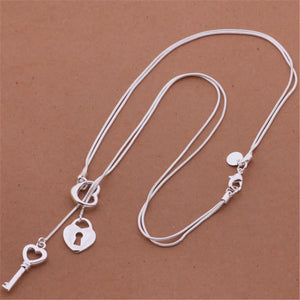 925 Sterling Silver Charms Necklace High-quality Jewelry Wedding
