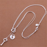 925 Sterling Silver Charms Necklace High-quality Jewelry Wedding