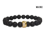 Zircon Bracelet Natural Volcanic Beads Jewelry for Women