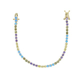 3MM Pastel CZ Tennis Chain Bracelet Summer Colorful Rainbow Cubic Zirconia