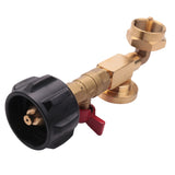 Propane Adapter 1Lb to 20Lb with Gauge and Valve