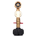 Propane Adapter 1Lb to 20Lb with Gauge and Valve