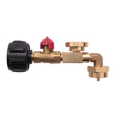 Propane Adapter 1Lb to 20Lb with Gauge and Valve