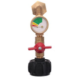 Propane Adapter 1Lb to 20Lb with Gauge and Valve