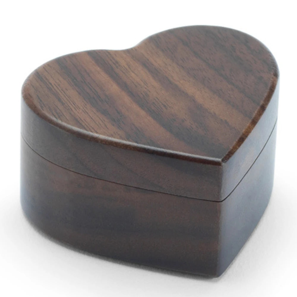 Vintage Walnut Flip Ring Storage Box