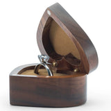 Vintage Walnut Flip Ring Storage Box